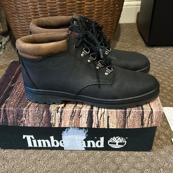 NWT NIB Women’s Vintage Timberland “Diane” Black/Brown Leather Boots Sz 9.5 - Picture 7 of 8